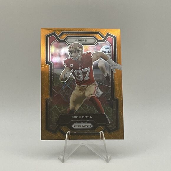 Nick Bosa #272 2023 Panini Prizm Orange Lazer Parallel - Picture 1 of 2